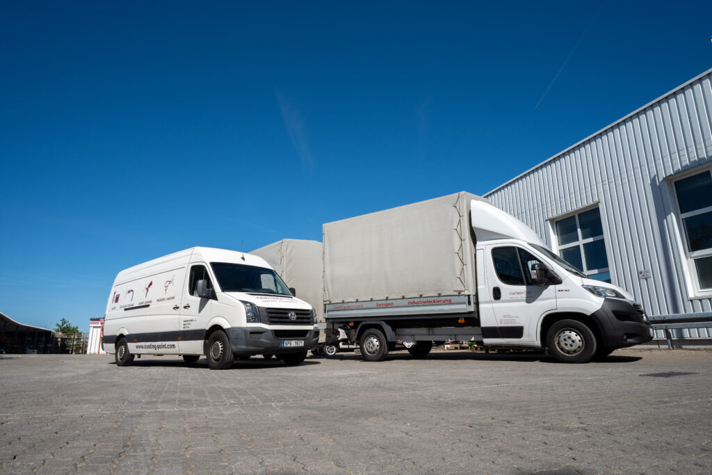 Transporter und Pritschenwagen des Coating Point Fuhrparks